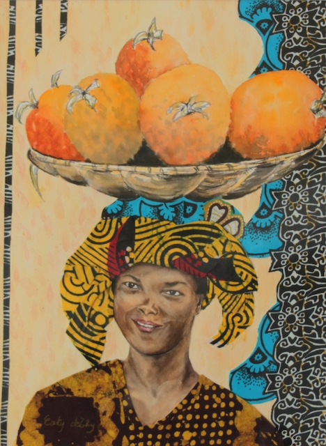 2ème prix - Caty Dethy - Couleurs du marché à Kigali - aquarelle mixte Image